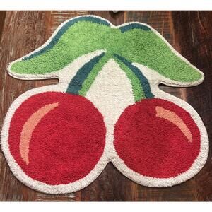 Set Of 2 Cherry Cherries Rugs Room 2 Room 28”x30”